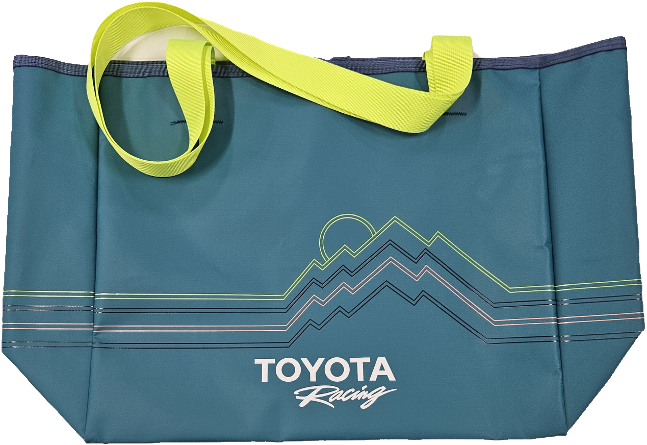 Toyota Racing Tarpaulin Turquoise and Green Tote